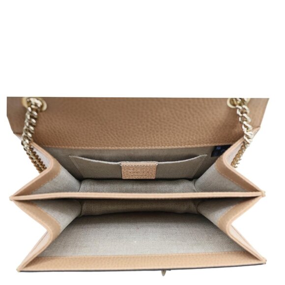 Gucci  Interlocking GG Small Dollar Calfskin Leather Crossbody Bag Beige - Picture 13 of 16